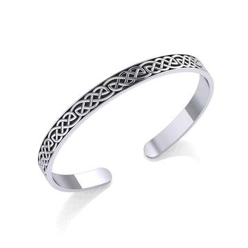 Celtic Knotwork Silver Bangle Cuff Bracelet TBG061 - Jewelry